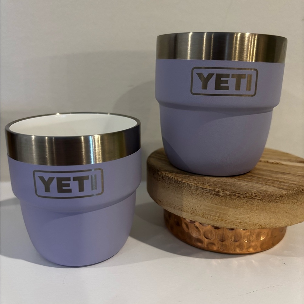 NIB YETI Rambler 4 oz Stackable Cups in Cosmic Lilac color - Picture 5 of 8